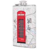 Let’s Spill the Tea – London Tube Map Red Phone フラスク (左)