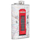 Let’s Spill the Tea – London Tube Map Red Phone フラスク (右)
