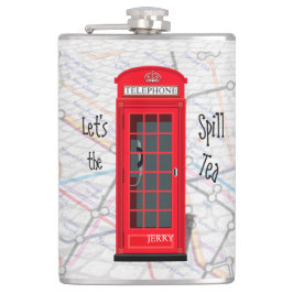 Let’s Spill the Tea – London Tube Map Red Phone フラスク