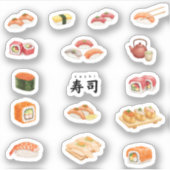 Let’s sushi and party! シール (正面)