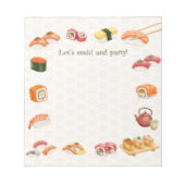 Let’s sushi and party!  ノートパッド (正面)