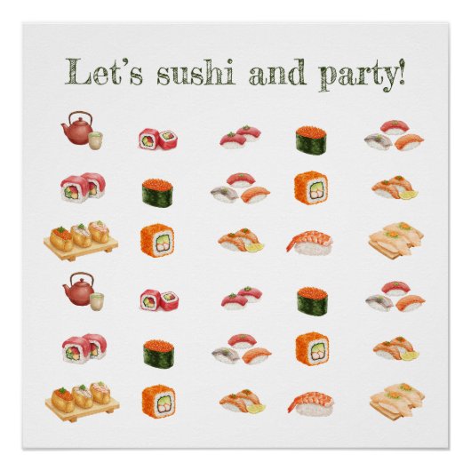 Let’s sushi and party! ポスター (正面)