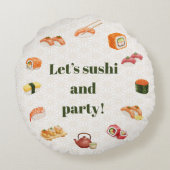 Let’s sushi and party!  ラウンドクッション (裏面)