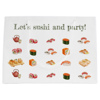 Let’s sushi and party! ラージペーパーバッグ