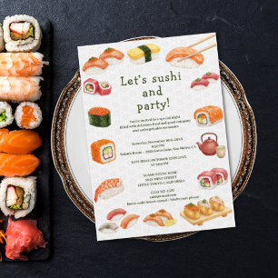 Let’s sushi and party! 招待状