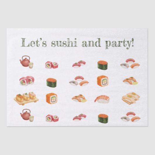 Let’s sushi and party! 薄葉紙 (正面)