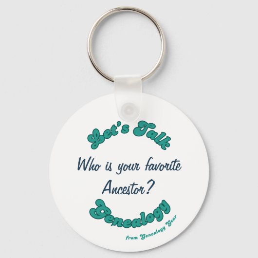 Let’s Talk Genealogy: Favorite Ancestor キーホルダー (正面)