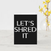 Let Shred ItおもしろいスノーボーディングダイキングスキーO カード (黄色い花)