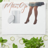 Let That Man Go Illustration | Retro Housewife キッチンタオル (折り畳み)