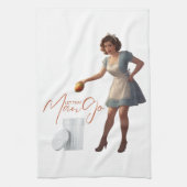 Let That Man Go Illustration | Retro Housewife キッチンタオル (縦)