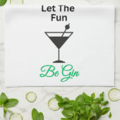 Let The おもしろいBe GIN – キッチンティータオル キッチンタオル (折り畳み)