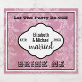 Let The パーティーBe-GIN - DRINK ME Palma Violet Favor リキュールボトルラベル (シングルラベル)