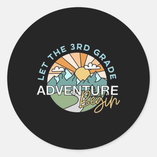 Let The 3rd Grade Adventure Begin Teacher Ck To Sc ラウンドシール (正面)