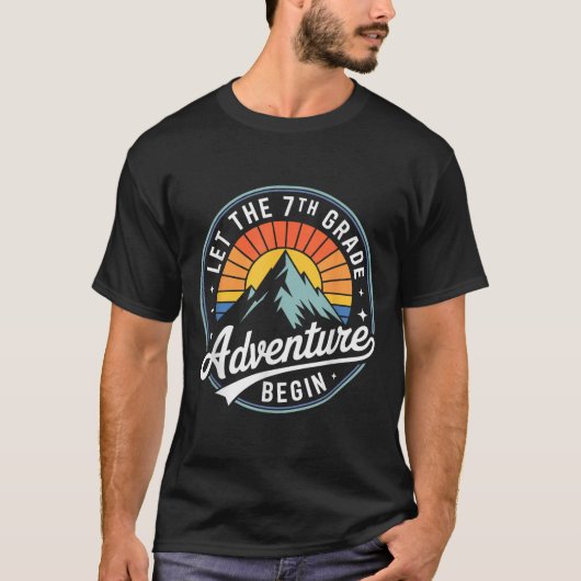 Let The 7th Grade Adventure Begin Back To School S Tシャツ (正面)