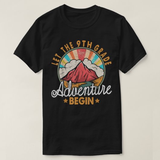 Let The 9th Grade Adventure Begin Back To School  Tシャツ (デザイン正面)