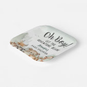 Let The Adventure Begin Baby Shower Boy Woodland ペーパープレート (傾斜あり)