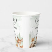 Let The Adventure Begin Baby Shower Boy Woodland 紙コップ (右)