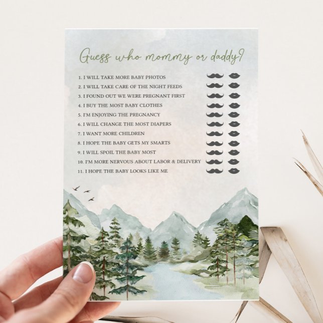 Let the Adventure Begin Baby Shower Guess Who Game (Let the Adventure Begin Baby Shower Game)