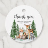 Let the Adventure Begin Baby Shower Round フェイバータグ (正面)