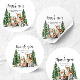 Let the Adventure Begin Baby Shower Round ラウンドシール