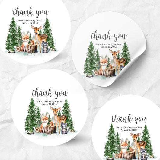 Let the Adventure Begin Baby Shower Round ラウンドシール