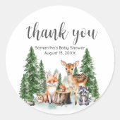 Let the Adventure Begin Baby Shower Round ラウンドシール (正面)