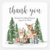 Let the Adventure Begin Baby Shower Square スクエアシール (正面)