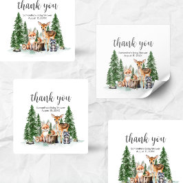 Let the Adventure Begin Baby Shower Square スクエアシール