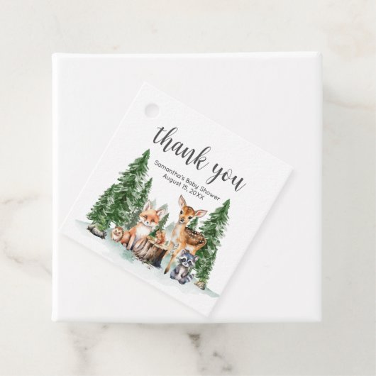 Let the Adventure Begin Baby Shower Square フェイバータグ (インサイチュ)