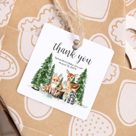 Let the Adventure Begin Baby Shower Square フェイバータグ