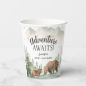 Let The Adventure Begin Baby Shower Woodland Paper 紙コップ (裏面)