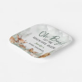 Let The Adventure Begin Boy Woodland Baby Shower ペーパープレート (傾斜あり)