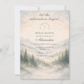 Let The Adventure Begin Bridal Shower 招待状 (正面)