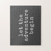 Let The Adventure Begin Modern Minimalist Quote ジグソーパズル (縦)