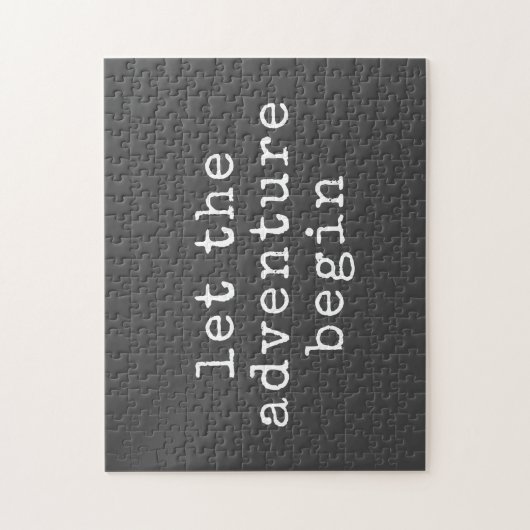 Let The Adventure Begin Modern Minimalist Quote   ジグソーパズル (縦)