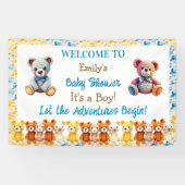 Let the Adventures Begin | Boy's Baby Shower 横断幕 (横)