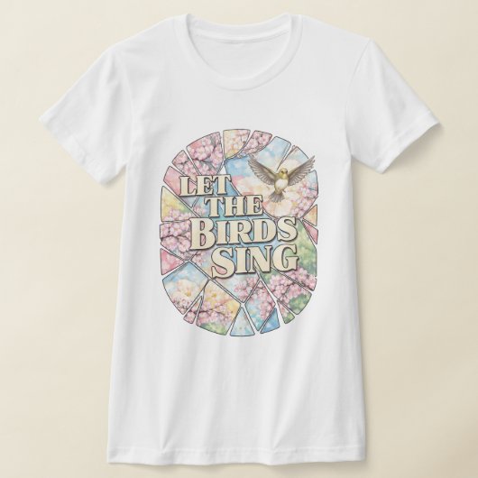 Let the Birds Sing — Spring Kaleidoscope Poetry Tシャツ (レイダウン)