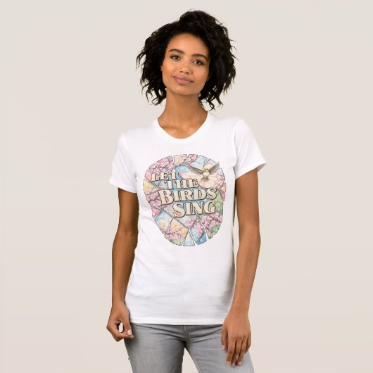 Let the Birds Sing — Spring Kaleidoscope Poetry Tシャツ (正面フル)