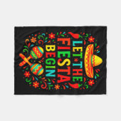 Let the fiesta begin - cinco de mayo party fun Let フリースブランケット (正面(横))
