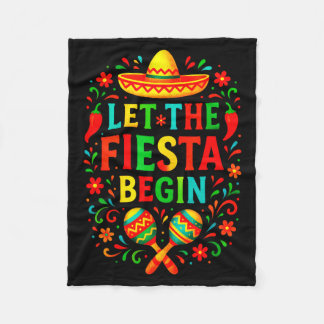 Let the fiesta begin - cinco de mayo party fun Let フリースブランケット
