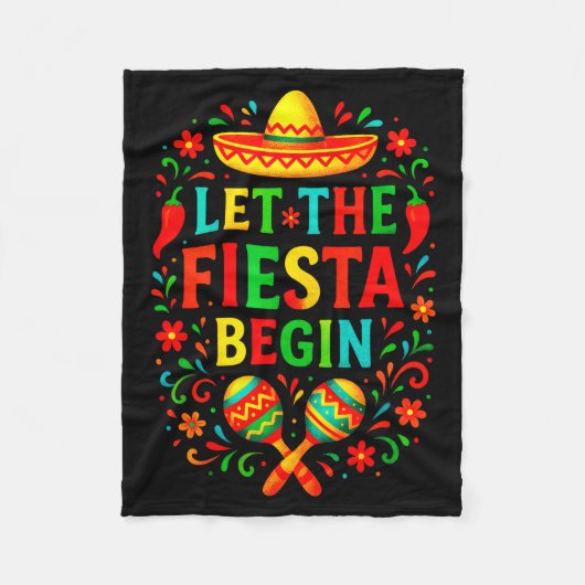 Let the fiesta begin - cinco de mayo party fun Let フリースブランケット (正面)
