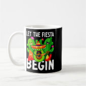 Let the fiesta begin funny cinco de mayo mexican L コーヒーマグカップ (左)