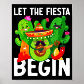 Let the fiesta begin funny cinco de mayo mexican L ポスター (正面)