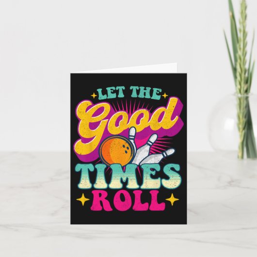 Let The Good Times -転がボーリングボウリングをする人、 クリケットの投手 カード (正面)