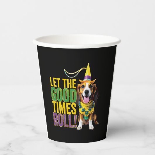 Let The Good Times -転が Mardiおもしろい Gras Dogs 紙コップ (正面)