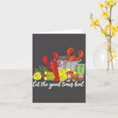 Let The Good Times Boil Funny Crawfish Season Loui カード (黄色い花)