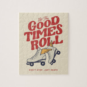 LET THE GOOD TIMES ROLL 80s RETRO ROLLER SKATE ジグソーパズル