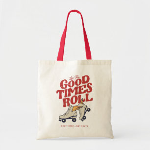 LET THE GOOD TIMES ROLL 80s RETRO ROLLER SKATE トートバッグ