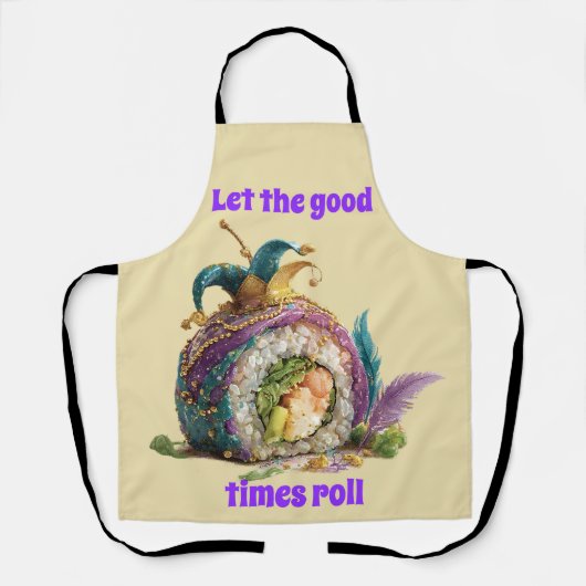 Let The Good Times Roll Mardi Gras エプロン (正面)