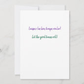 Let the Good Times Roll Mardi Gras Masks カード (裏面)